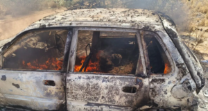 बाड़मेर रोड पर भाण्डू गांव के पास कार में भीषण आग, चालक संदिग्ध हालात में जिंदा जला