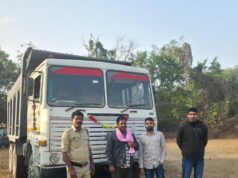 अवैध खनिज परिवहन करते 3 हाईवा और 1 ट्रेलर जब्त