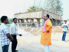 उप मुख्यमंत्री अरुण साव ने निर्माणाधीन पुल के कार्य का किया औचक निरीक्षण