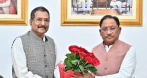 मुख्यमंत्री विष्णु देव साय से छत्तीसगढ़ राज्य पुलिस जवाबदेही प्राधिकरण के नव पदस्थ सदस्य राजीव श्रीवास्तव ने की सौजन्य भेंट