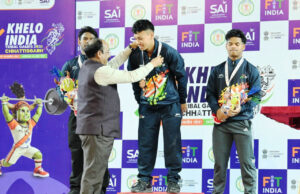 उप मुख्यमंत्री अरुण साव खेलो इंडिया ट्राइबल गेम्स देखने पहुंचे