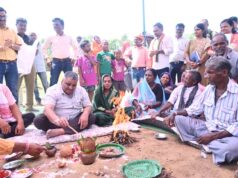 पर्यटन एवं संस्कृति मंत्री श्री राजेश अग्रवाल ने 7 करोड़ की लागत से बनने वाले 120 मीटर लंबे पुल का किया भूमि पूजन