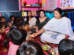 मंत्री श्रीमती लक्ष्मी राजवाड़े ने किया आंगनबाड़ी केंद्र का औचक निरीक्षण