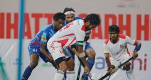 छत्तीसगढ़ हॉकी लीग के 7वें मैच में मैनपाट टाइटन्स ने राजधानी रॉयल्स को 5-2 से हराया