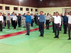 रिसाली स्थित सीमा सुरक्षा बल के सामरिक मुख्यालय में अधिकारियों, अधीनस्थ अधिकारियों एवं जवानों ने मनाया 76वां संविधान दिवस।