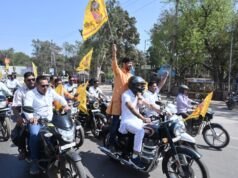 गौ सम्मान आह्वान अभियान के तहत गौ माता को राष्ट्र माता घोषित करने की मांग को लेकर बाइक रैली सफलतापूर्वक संपन्न