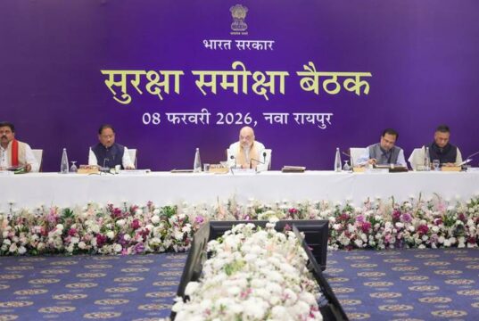 केन्द्रीय गृह एवं सहकारिता मंत्री अमित शाह ने आज रायपुर, छत्तीसगढ़ में वामपंथी उग्रवाद पर सुरक्षा समीक्षा बैठक की अध्यक्षता की