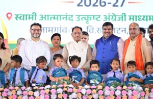 मुख्यमंत्री विष्णुदेव साय ने नवप्रवेशी बच्चों का किया आत्मीय स्वागत