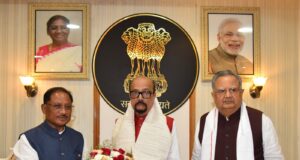 मुख्यमंत्री श्री विष्णु देव साय ने राज्यपाल श्री रमेन डेका से की सौजन्य भेंट