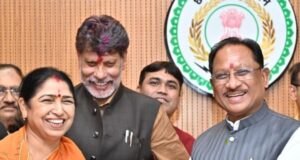 मुख्यमंत्री विष्णु देव साय से नवनिर्वाचित राज्यसभा सदस्य श्रीमती लक्ष्मी वर्मा ने की सौजन्य मुलाकात