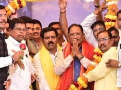 मुख्यमंत्री साय ने जुनवानी नर्मदा धाम में की पंच कुंडीय रुद्र महायज्ञ की परिक्रमा