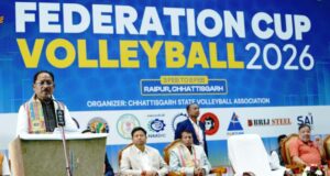 मुख्यमंत्री विष्णु देव साय ने 37वीं फेडरेशन कप व्हॉलीबॉल चैंपियनशिप का किया उद्घाटन