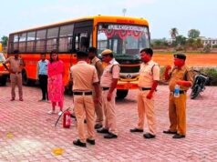 विद्यार्थियों की सुरक्षा के लिए स्कूल बसों का विशेष निरीक्षण