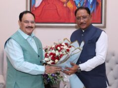 मुख्यमंत्री विष्णु देव साय ने केंद्रीय स्वास्थ्य मंत्री जे.पी. नड्डा से की सौजन्य भेंट