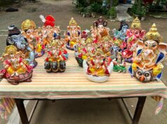 आस्था के साथ पर्यावरण संरक्षण का संदेश दे रही बंदियों की गणेश प्रतिमाएं